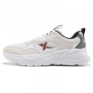 XTEP Кроссовки для бега с низким верхом, противоскользящие, износостойкие, мужские, белые, зеленые, красные