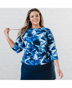 Купальный топ и плавки/бюстгальтеры Margaux больших размеров Calypsa, Navy wave