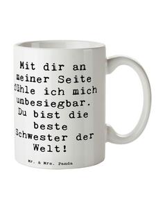 Кружка Лучшая сестра с надписью Белый Mr. & Mrs. Panda