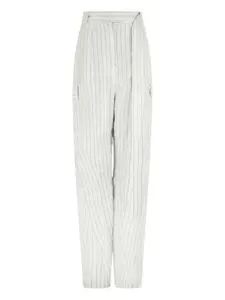 Брюки карго в тонкую полоску Ferragamo, белый