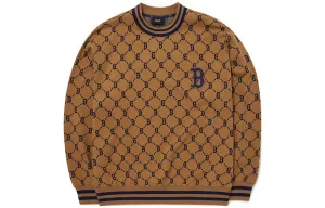 Свитшот Unisex Crew Neck Moderate Others MLB, темно-бежевый