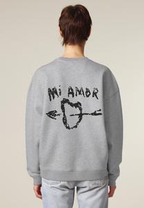 Толстовка MI AMOR BACK EMBROIDERY UNISEX Mira Paris, пятнистый серый