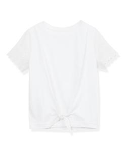 Детская футболка с коротким рукавом и узлом Lands' End, White