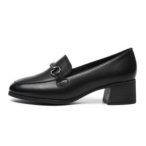 Лоферы женские черный Aokang