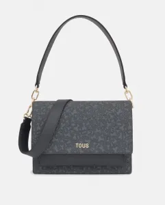 Средняя сумка-кроссбоди с застежкой-клапаном и кнопкой Tous, темно-серый