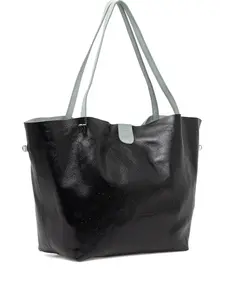 Двусторонняя сумка-тоут с верхней ручкой Patrizia Pepe, зеленый