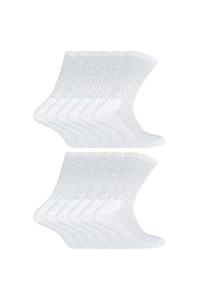 12 пар мягких бамбуковых спортивных носков для бега Sport Crew Sock Snob, белый