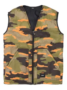 Утеплённый двусторонний жилет на молнии с узором Arkair, черный