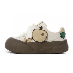 Высокие устойчивые к истиранию нескользящие низкие платформенные скейтбордские туфли women's Komanic, желтый