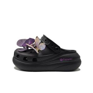 Crocs Сабо Crush Clog Cream Puff, Valley Orchid Clogs, унисекс, черные