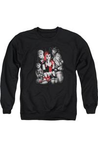 Толстовка Batman Bad Gals Bw для взрослых с круглым вырезом Gildan, черный