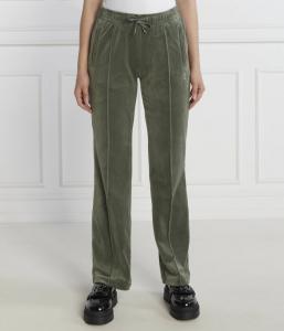 Спортивные брюки женские Juicy Couture Тина со стрелками бархатистые, зеленый