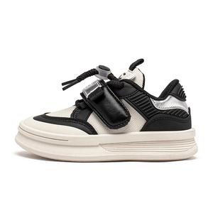 Противоскользящие дышащие детские кроссовки для скейтбординга HOBIBEAR, черный/белый