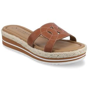 Женские сандалии Rosalinda на танкетке Journee, Cognac