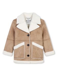 Однобортный пиджак Zadig & Voltaire Kids, коричневый