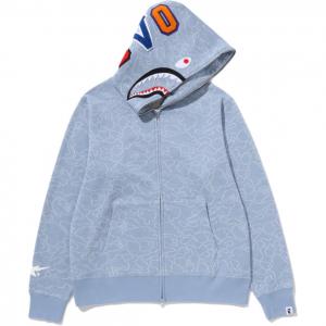 Мужская толстовка x OVO Bape X OVO FW25 A Bathing Ape, светлый синий