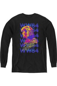 Футболка с длинным рукавом Wonder Woman 84 WW84 Repeat Youth Gildan, черный