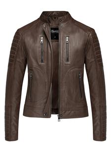 Кожаная куртка REPUBLIX, темно-коричневый