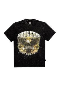 Футболка с принтом Small Signature Washed Eagle Karl Kani, черная