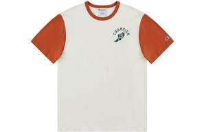 Футболка унисекс Champion, желтая в стиле пэчворк