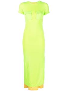 Sunnei платье миди с карманами, зеленый