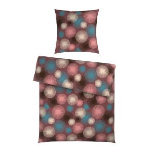 Постельное белье из атласа, 135x200 см, сине-коричневое Esposa, синий/коричневый