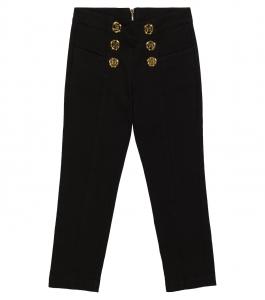 Брюки из смесовой хлопчатобумажной ткани Balmain Kids, Nero