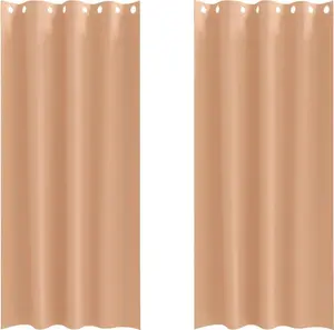 Плотные шторы с кольцами, 2 шт., светло-коричневые, 260 x 140 см vidaXL