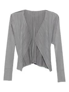 Плиссированный кардиган с длинными рукавами Pleats Please Issey Miyake, серый