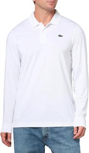 Lacoste мужская поло для гольфа Performance Regular Fit с длинным рукавом, White/White