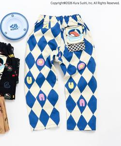 Брюки SUSHI с принтом по всей поверхности, созданные в сотрудничестве с Kura Sushi, устойчивые к пятнам, длина 10 дюймов.
