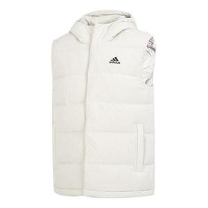 Жилеты гелионик с капюшоном пуховые жилеты Adidas, белый