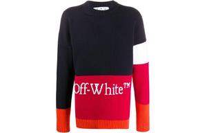OFF WHITE FW20 Свитер Мужской Цветной Блок OFF-WHITE