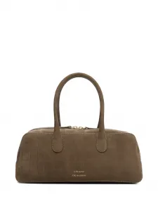 Сумка на плечо прямоугольной формы с эффектом кожи крокодила Mawi Loulou De Saison, коричневый