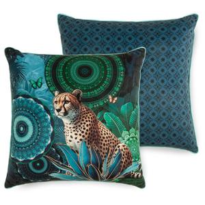 Декоративная подушка HIP No.33192, синий - многоцветный - бархатный - 48 x 48 x 5 см