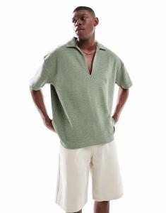 Поло свободного кроя ASOS DESIGN светло-зеленого цвета