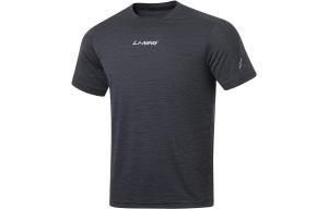 Li Ning Мужская футболка с подкладкой, Черный/Хезер