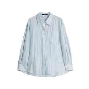 ELLE Рубашка Women's Blue Lapel Moderate