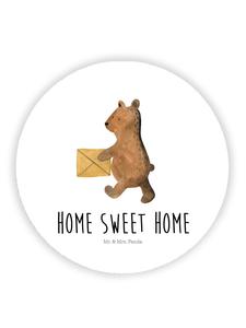 Mr. & Mrs. Panda Круглый магнит в виде медведя для домашнего использования с надписью, белый цвет