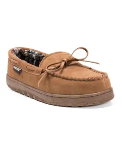 Мужские мокасины-тапочки Paul Printed из берберской замши MUK LUKS, коричневый/бежевый