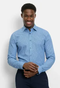 Супер узкая рубашка кент Olymp No. Six, Bleu