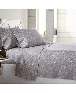 Ботанический сад, набор из 4 простыней с принтом Southshore Fine Linens, серый