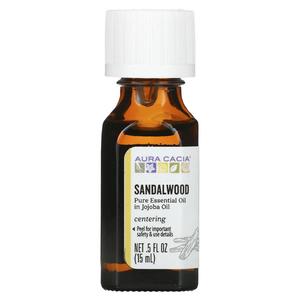 Aura Cacia Сандаловое дерево в масле жожоба 0.5 жидких унций (15 мл)