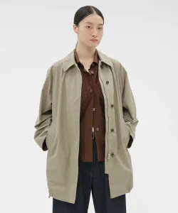 Пальто из плотного хлопка и нейлона (поплин)