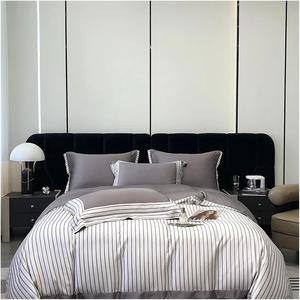 YUSIWOAL Комплект постельного белья из хлопка 800TC с современным полосатым принтом