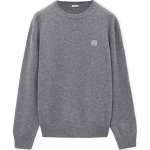 Свитер с вышитым логотипом LOEWE, серый