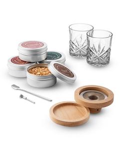 Набор из 9 предметов: коптильня для виски Dublin Crystal Godinger, прозрачный