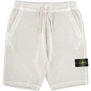 Шорты с завязками и нашивкой с логотипом STONE ISLAND, белый