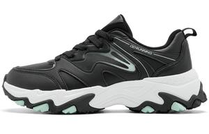 QIAODAN Кроссовки женские с низким верхом, противоскользящие, износостойкие, повседневные, черные, Cloud Mist Green