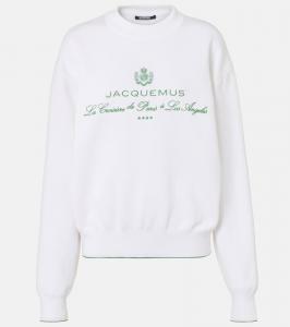 Винсовый свитшот из хлопковой смеси с вышивкой Jacquemus, Hotel Address White
